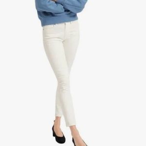 EVERLANE White Jeans Skinny Mid-Rise Stretch  Size 26 Regular